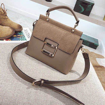 Women Solid Color Frosting PU Square PU Bag